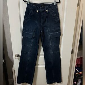 White House Black Market extra high rise trouser soft cargo jeans